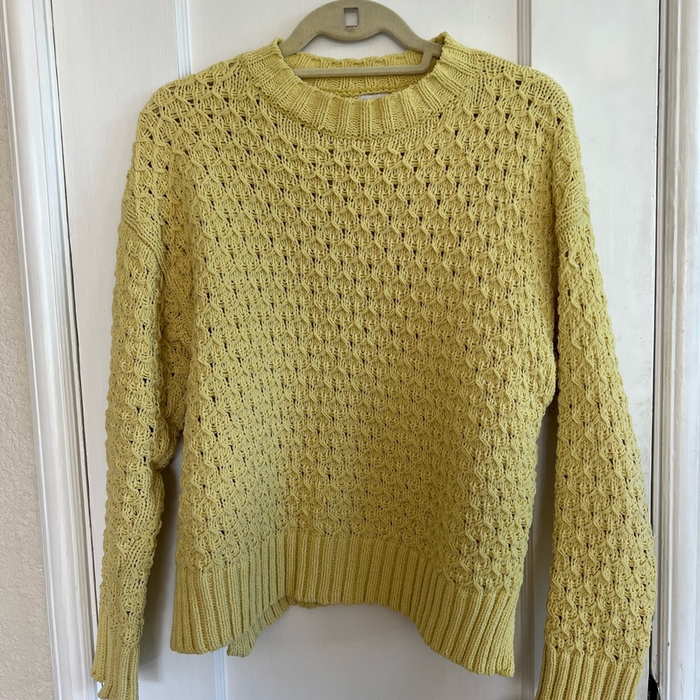 Yellow knit sweater